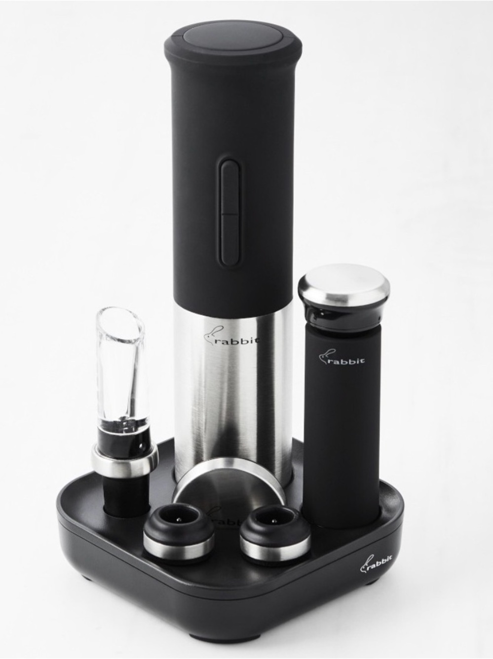 Brand New Rabbit Electric Wine Set - Black